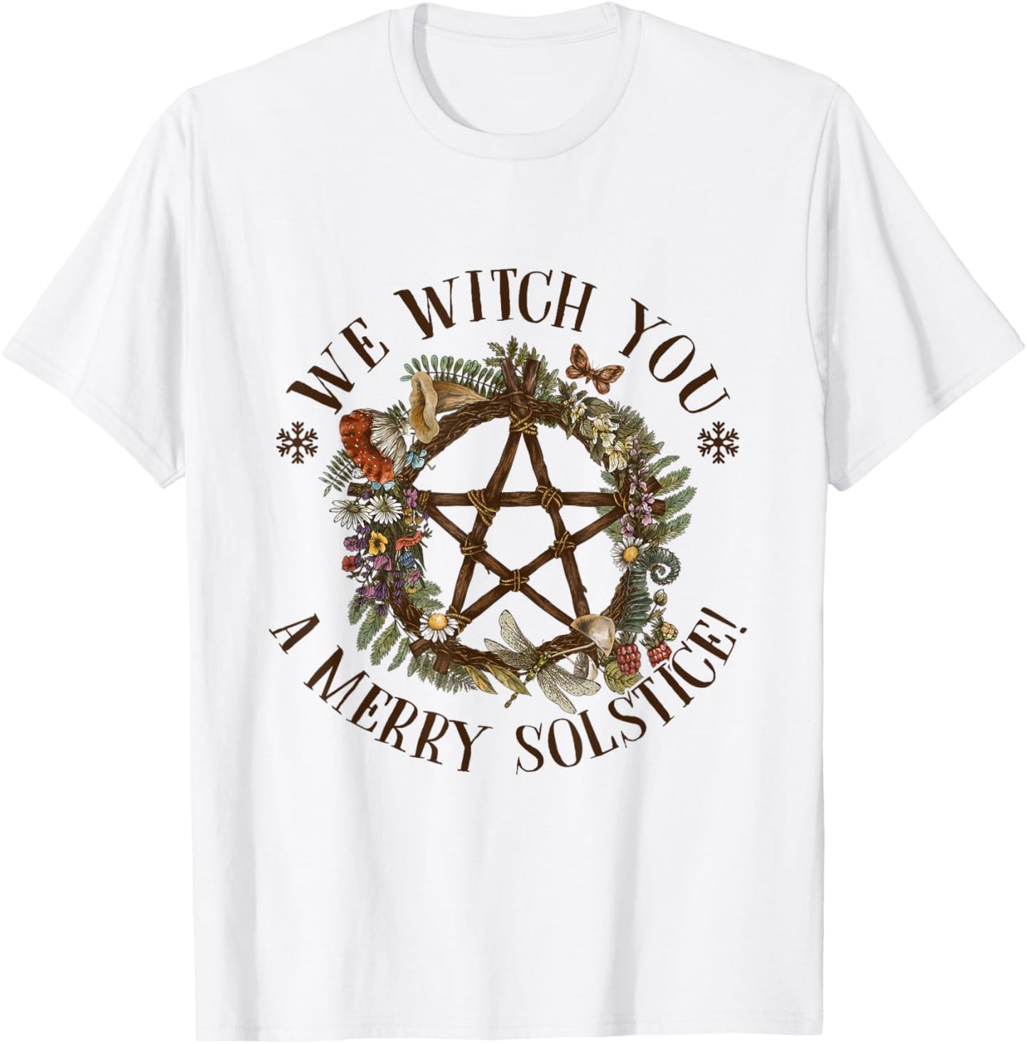 We Witch You A Merry Winter Solstice Yule Pagan Santa Wiccan T-Shirt - T-Shirt | White