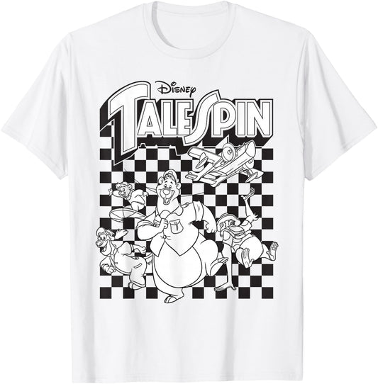 Talespin - Characters Checkered T-Shirt - T-Shirt | White
