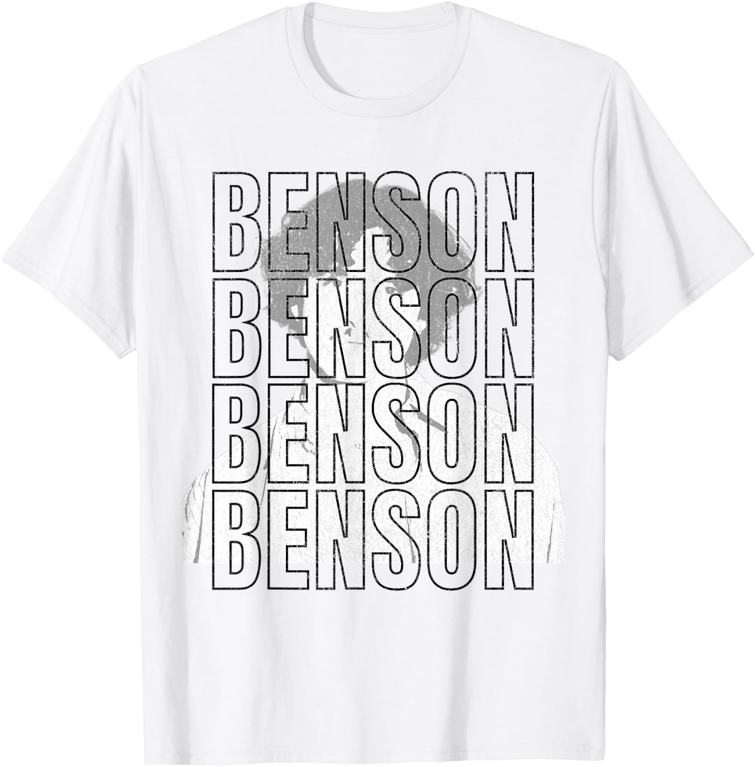 Benson First Name T With Glasses Personalized Vintage T-Shirt - T-Shirt | White