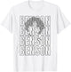 Benson First Name T With Glasses Personalized Vintage T-Shirt - T-Shirt | White