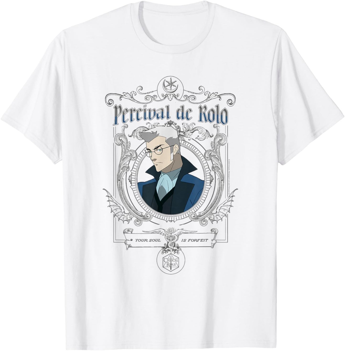 The Legend of Vox Machina Percy Goth Frame T-Shirt - T-Shirt | White