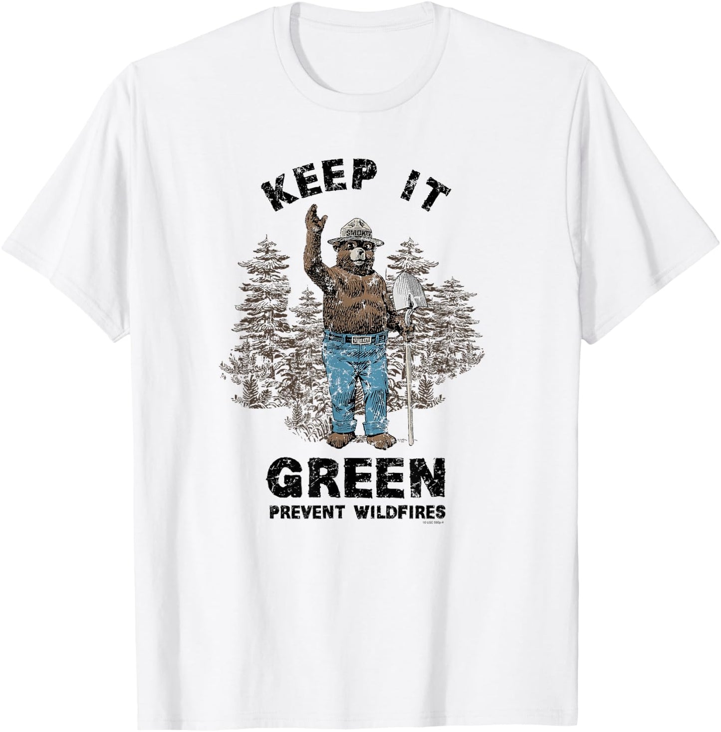 Smokey Bear Keep it Green T-Shirt - T-Shirt | White