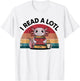 I Read Alotl Axolotl Retro Funny Reading Books Lover Vintage T-Shirt - T-Shirt | White