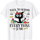 Back To School Frist Day Of School Teacher & Kids Funny Cat T-Shirt - T-Shirt | White