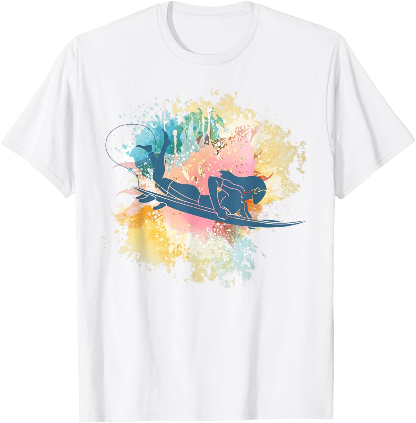 Surfing Girl Surfboard Water Sports Surf Surfer Women T-Shirt - T-Shirt | White