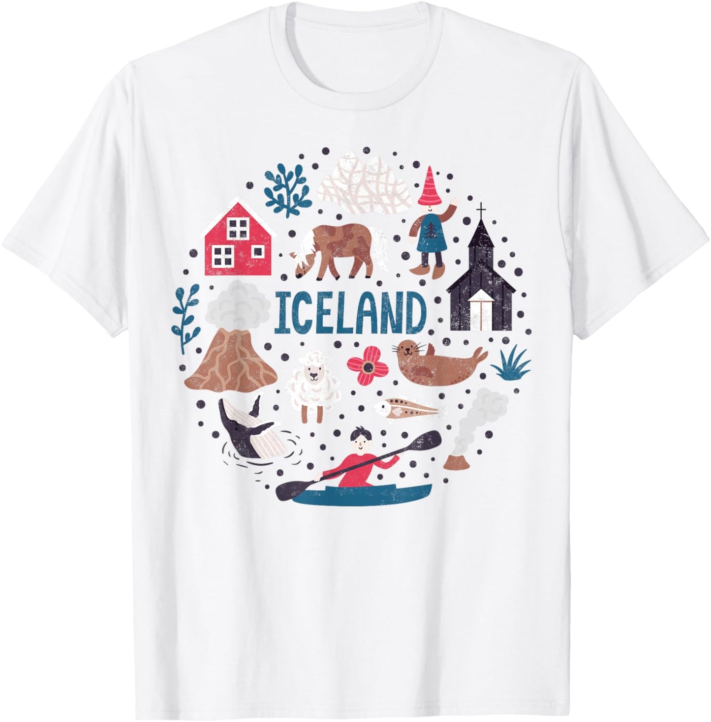 Travel Europe Iceland Reykjavik Family Vacation Souvenir , Small T-Shirt - T-Shirt | White