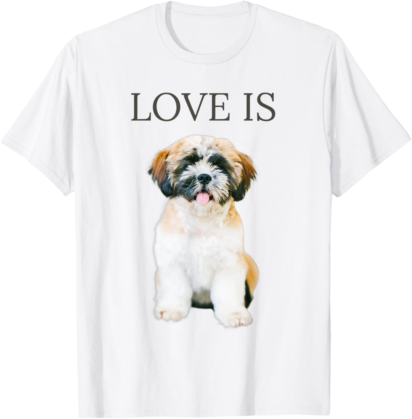 Shih Tzu Shirt Women Men Kids Love Dog Mom Dad Pet Puppy T-Shirt - T-Shirt | White