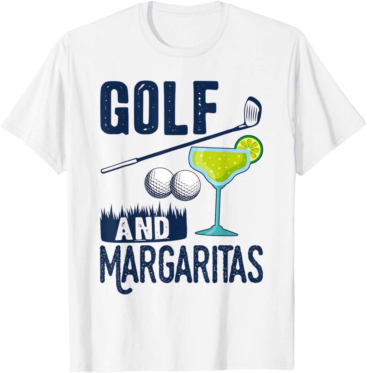 Golf Party Lovers Funny Saying Golf and Margaritas Golfer T-Shirt - T-Shirt | White