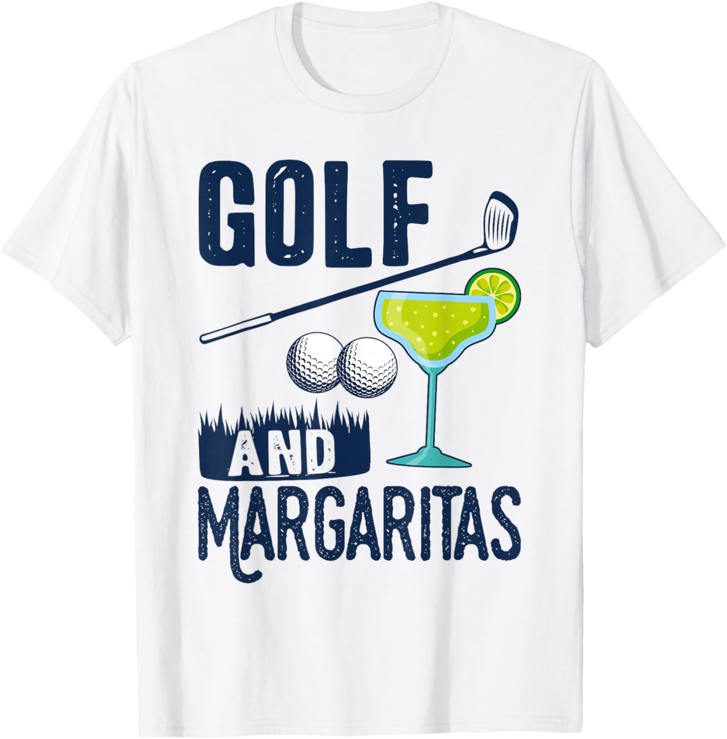 Golf Party Lovers Funny Saying Golf and Margaritas Golfer T-Shirt - T-Shirt | White
