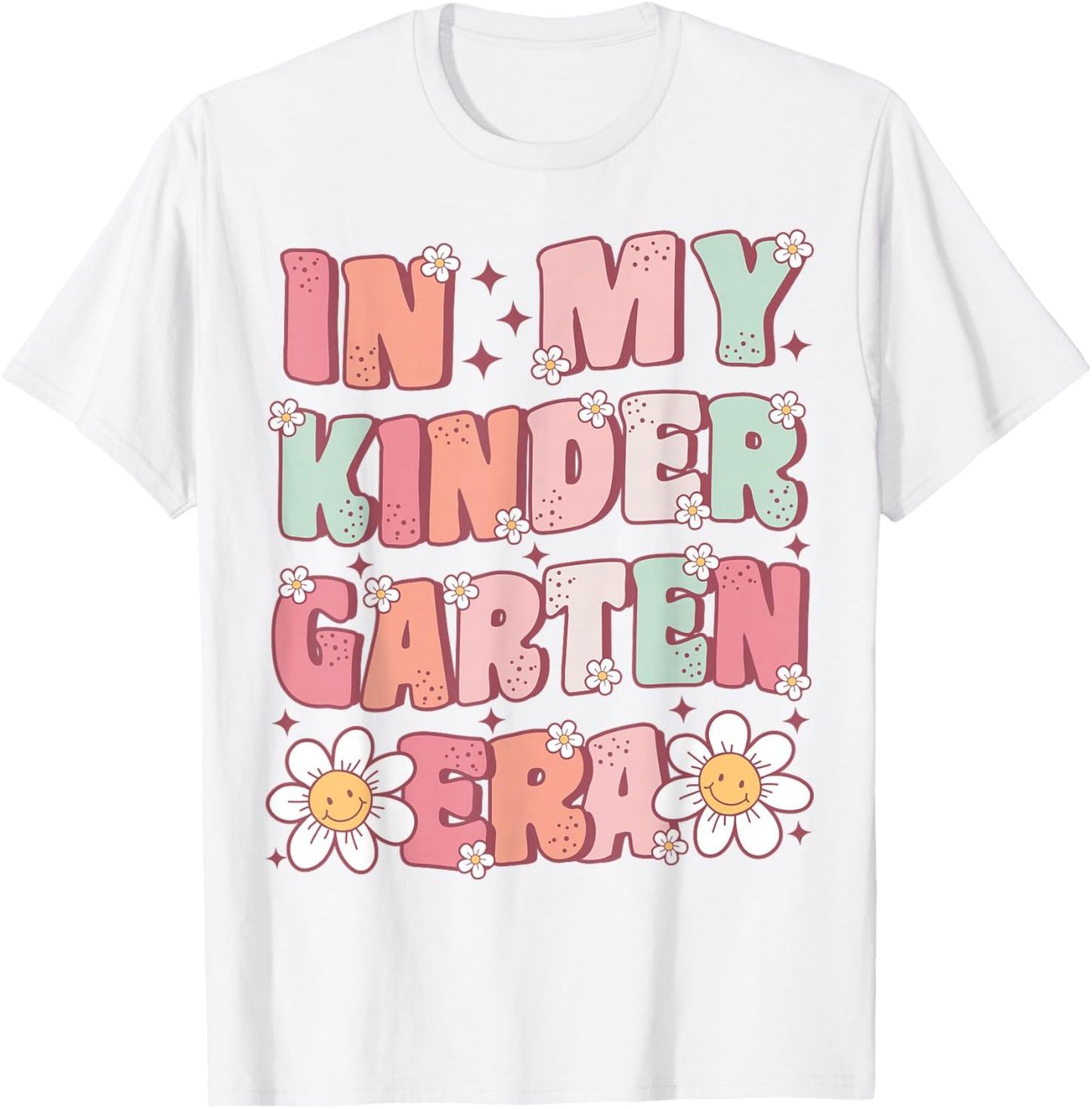 in My Kindergarten Era Groovy Kindergarten Back to School T-Shirt - T-Shirt | White