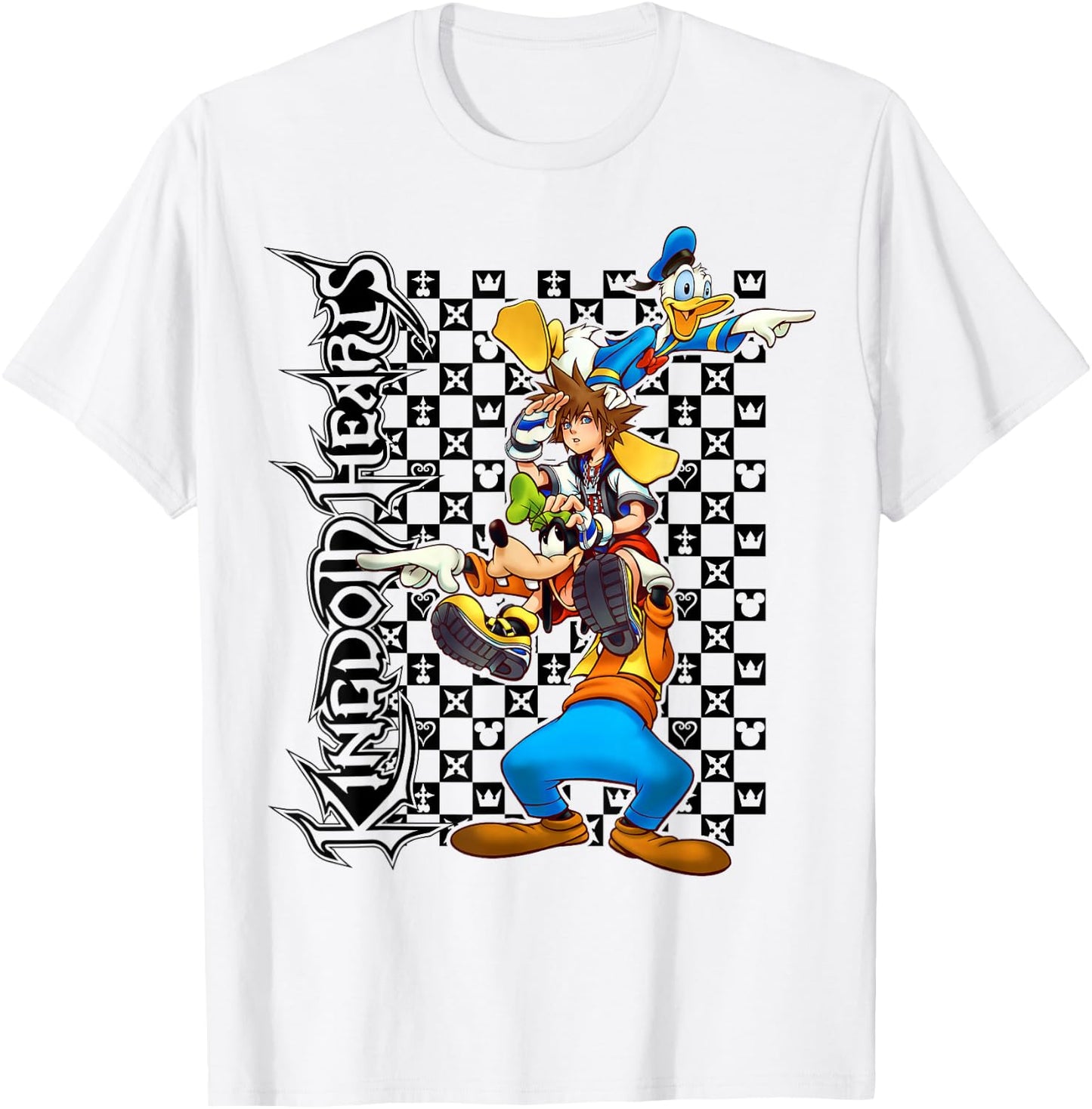 Kingdom Hearts - Check Group T-Shirt - T-Shirt | White