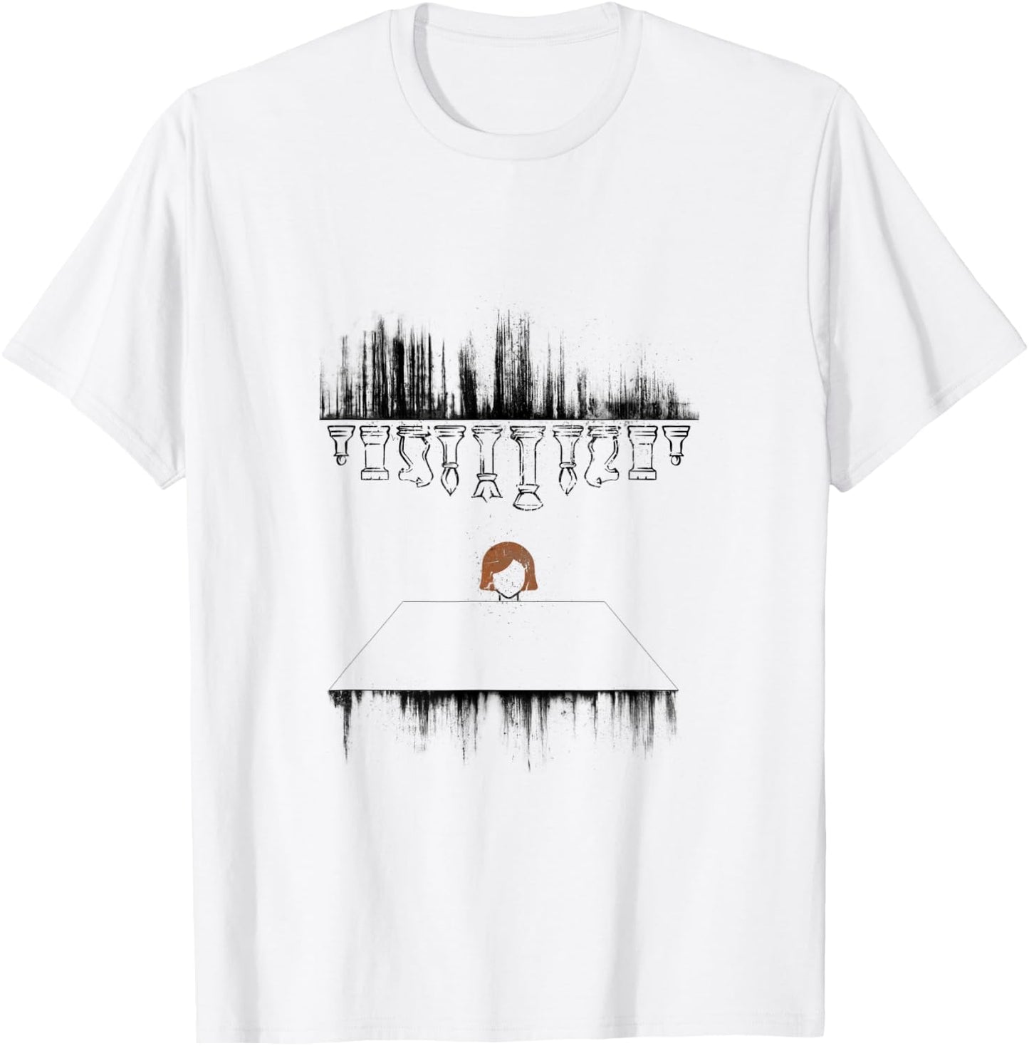 Queen's Gambit, Chess Board Design, Grunge, Gift T-Shirt - T-Shirt | White