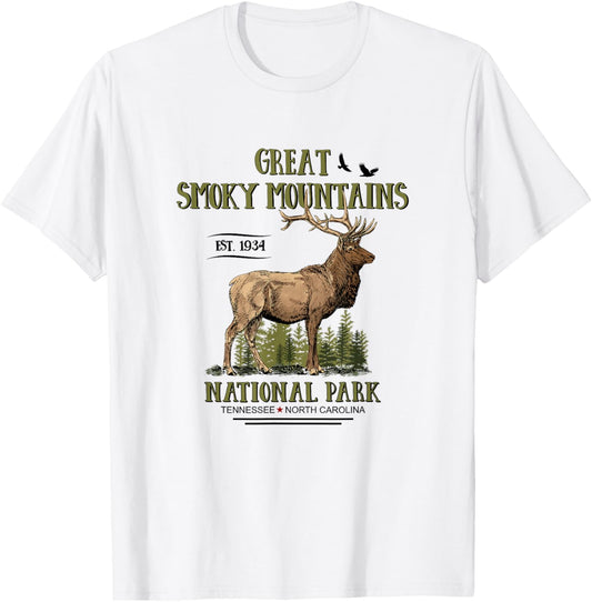 Great Smoky Mountains National Park T-Shirt - T-Shirt | White