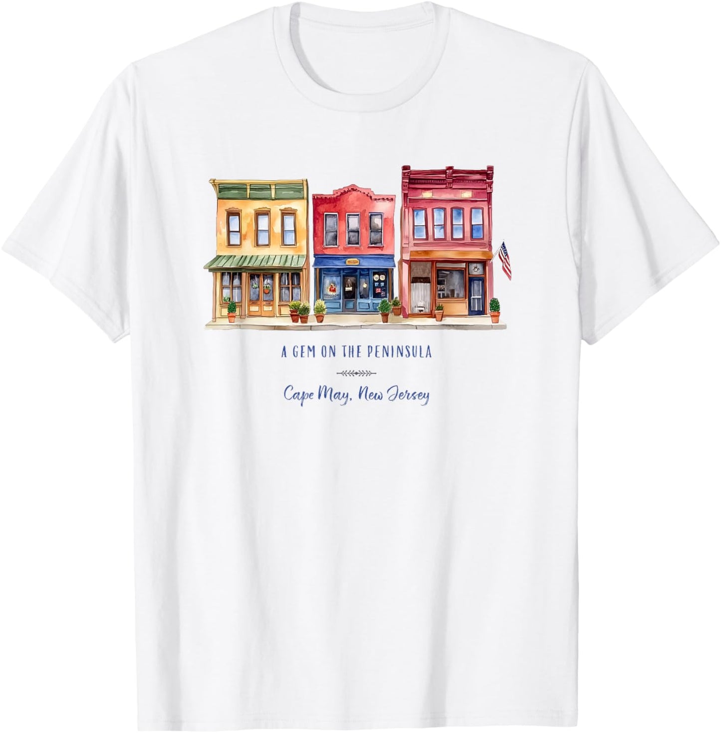Cape May, New Jersey Country Vintage Historic Small Town T-Shirt - T-Shirt | White