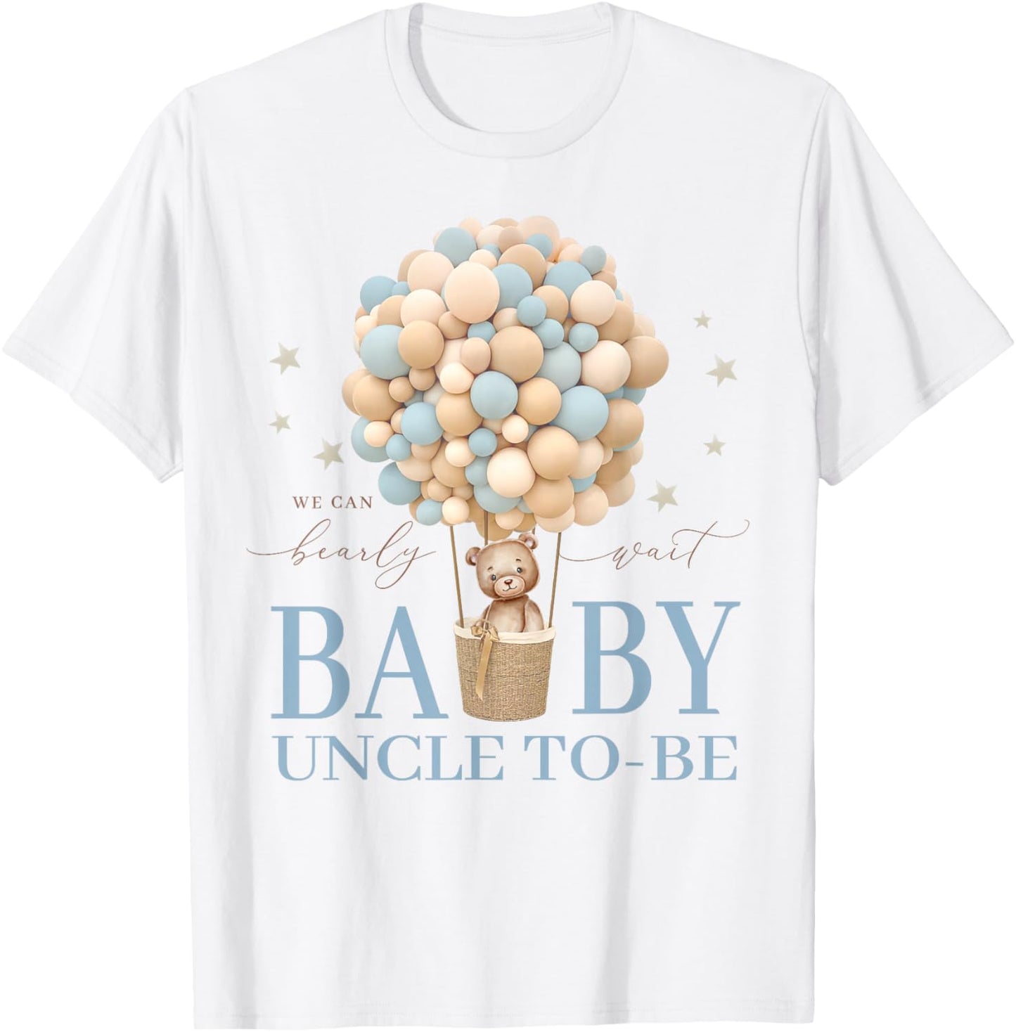 Uncle We Can Bearly Wait Baby Shower Bear Family Matching T-Shirt - T-Shirt | White