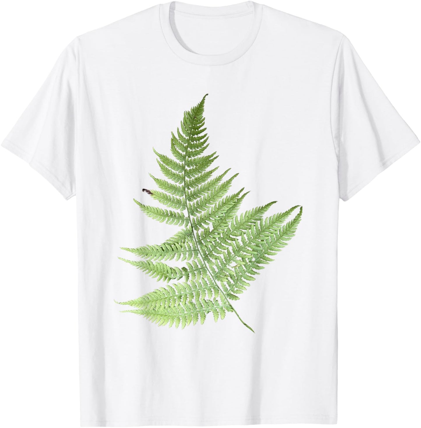 Fern Leaves Botanical Art for Spring and Autumn Green Fern T-Shirt - T-Shirt | White