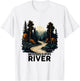 Mississippi River Retro Minimalist River Mississippi T-Shirt - T-Shirt | White