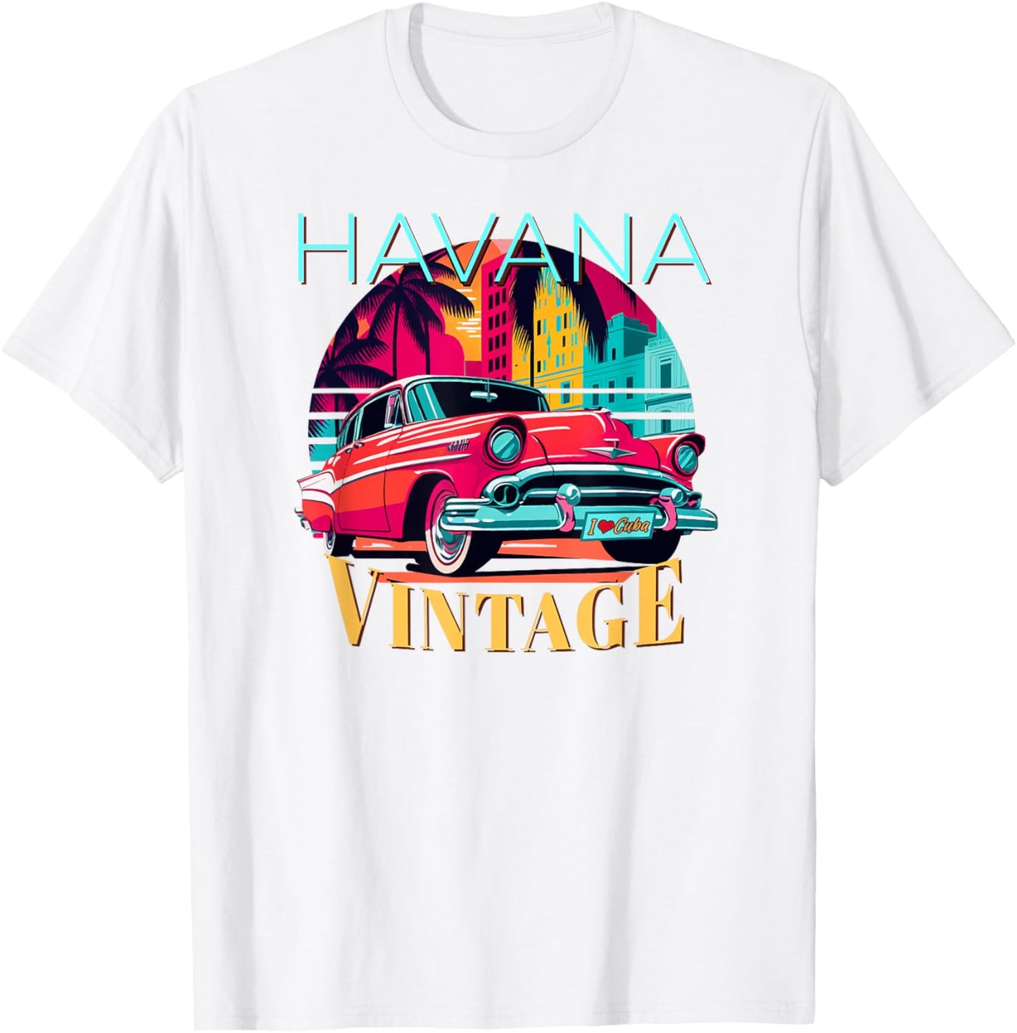 Havana Miami Spanish Cuban Flag Habana Vieja Retro Cuba T-Shirt - T-Shirt | White