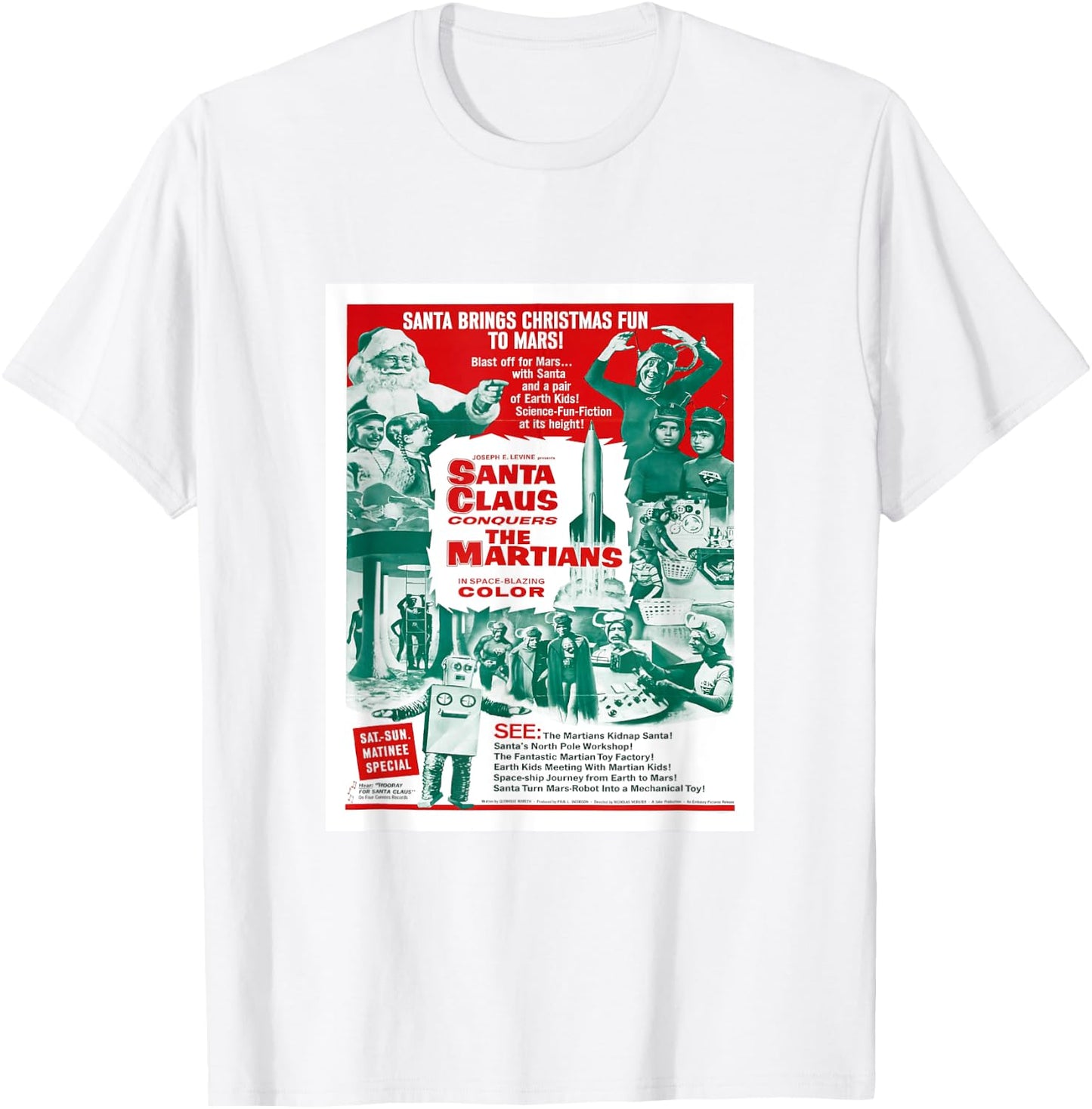 Santa Claus Conquers the Martians T-Shirt - T-Shirt | White