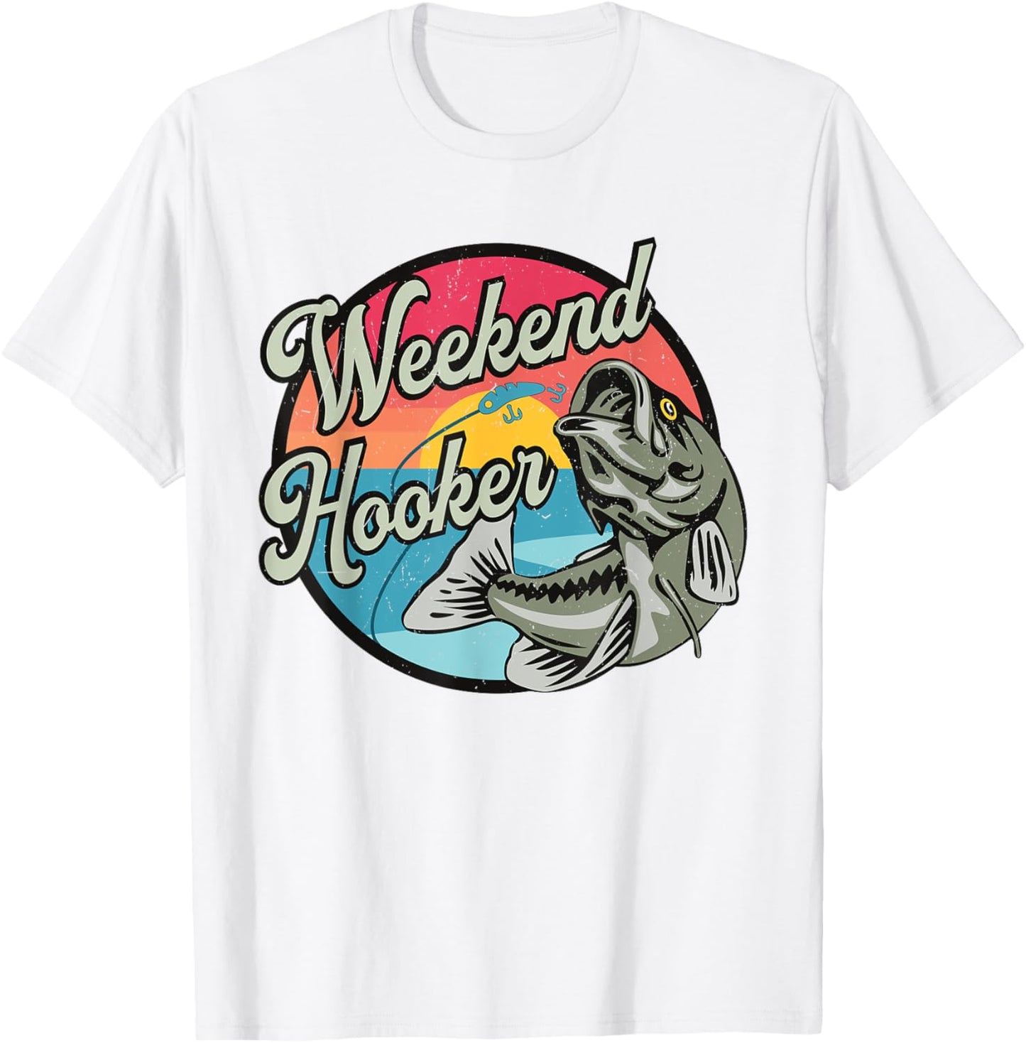 Weekend Hooker Funny Fishing Summer Vacation Fisherman T-Shirt - T-Shirt | White