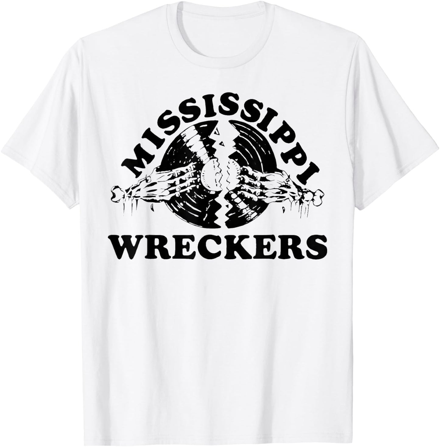 Mississippi Wreckers Retro T-Shirt - T-Shirt | White