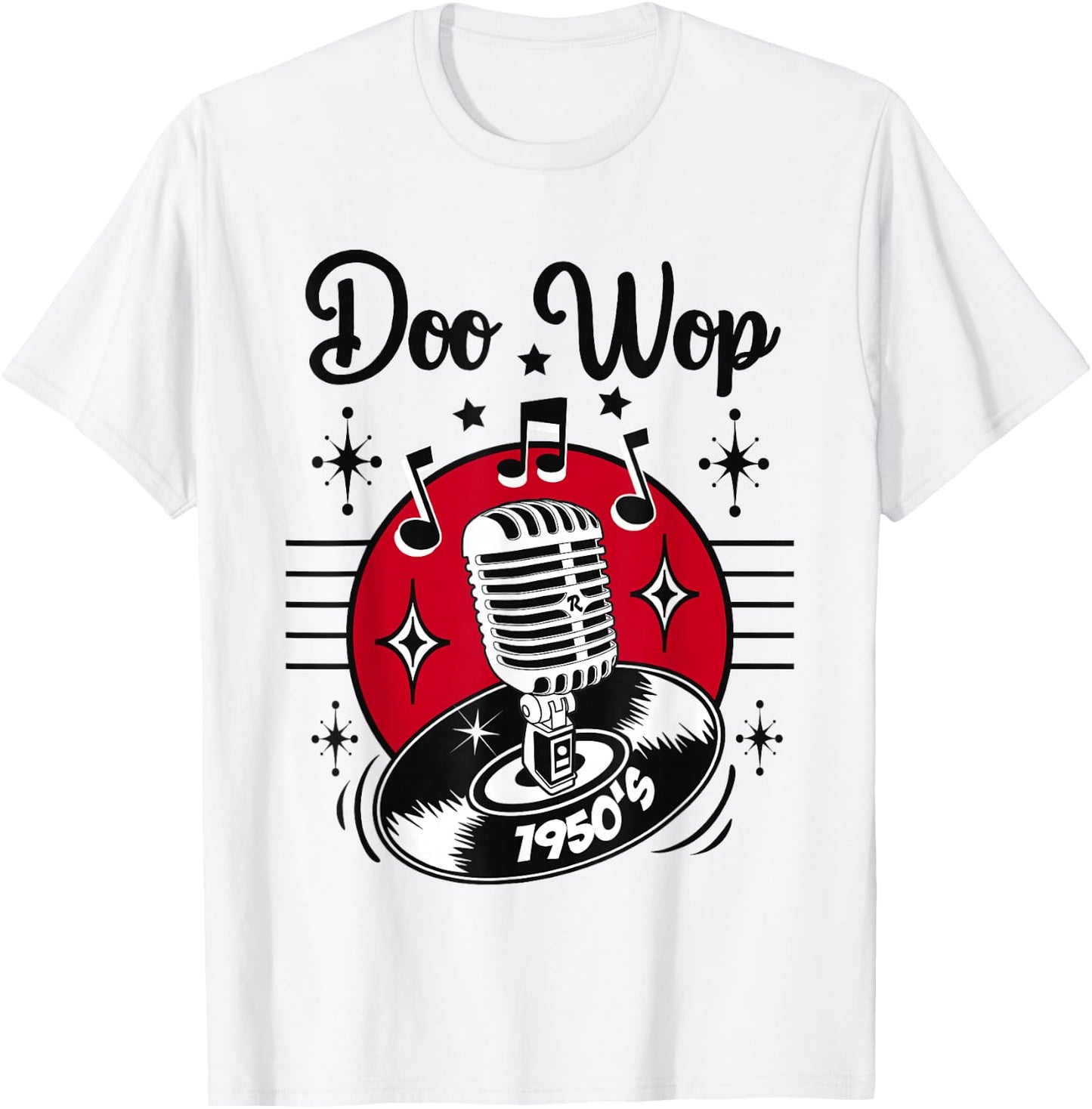 Doo Wop Costume Retro 50s Clothes Sock Hop Rockabilly T-Shirt - T-Shirt | White