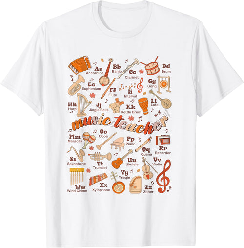 Retro Music Teacher Thanksgiving Fall Musician Piano Teacher