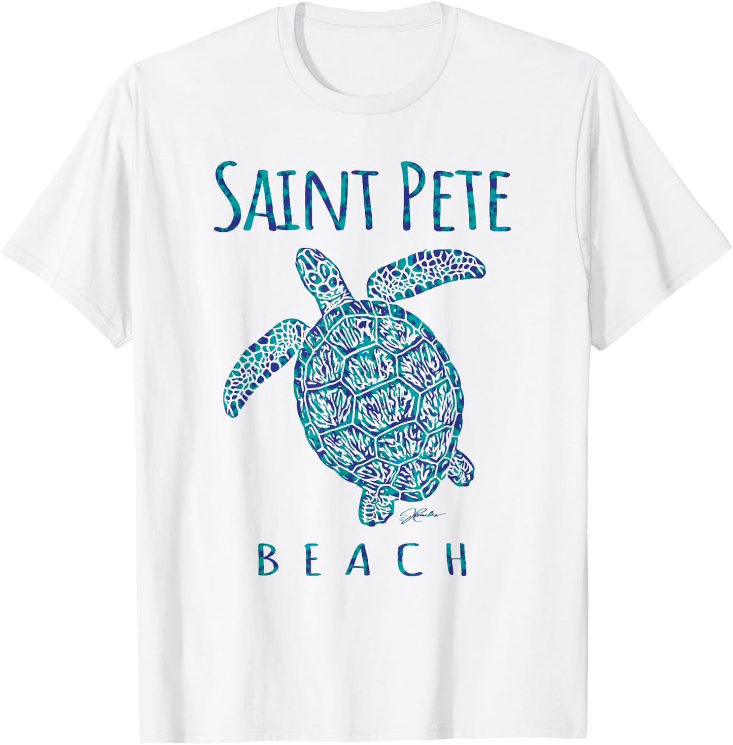JCombs: Saint Pete Beach, FL, Sea Turtle, Beach T-Shirt - T-Shirt | White