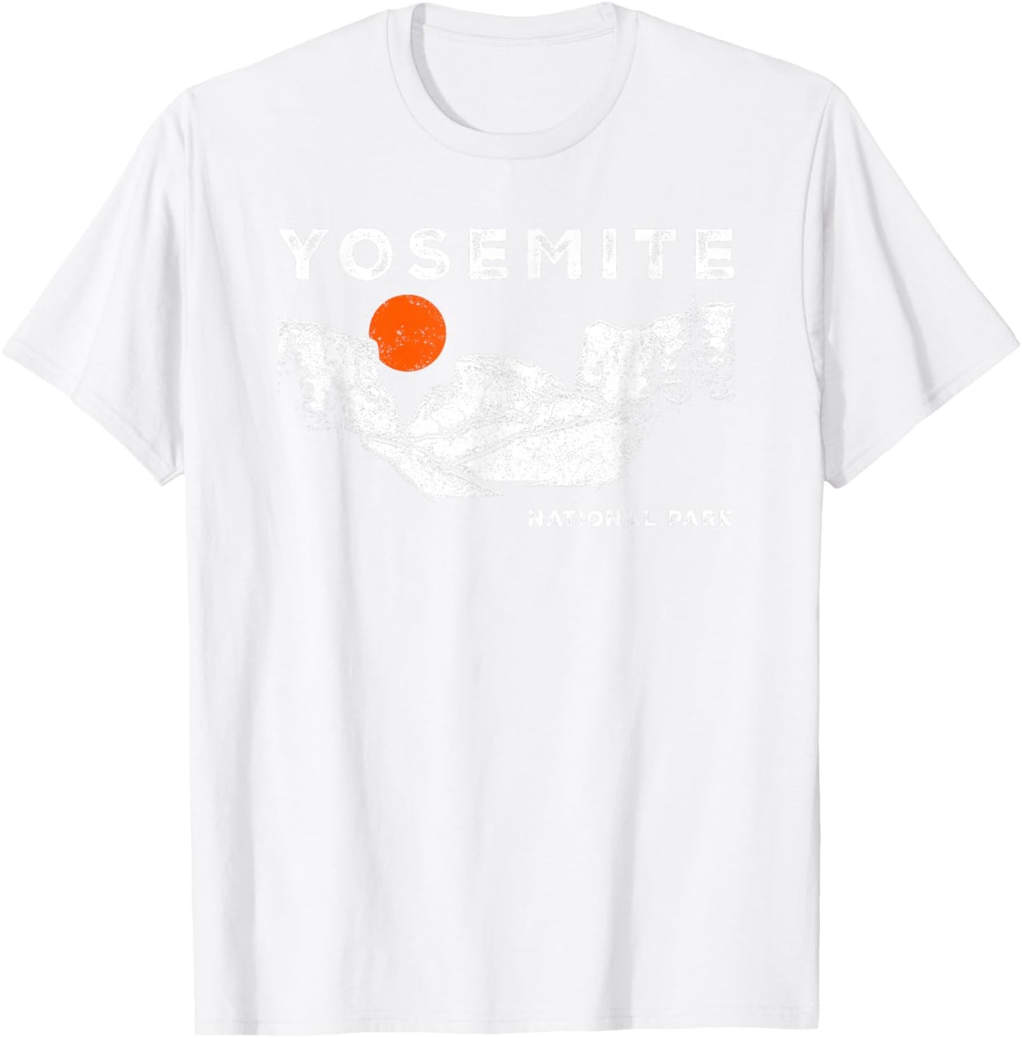 Retro Yosemite Half-Dome National Park Vintage T-Shirt - T-Shirt | White