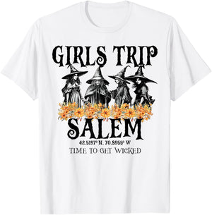 Girls Trip Salem Time To Get Wicked T-Shirt - T-Shirt | White