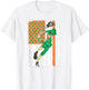 Lacrosse Player Leprechaun Irish USA Flag St Patrick's Day Kids Men T-Shirt - T-Shirt | White