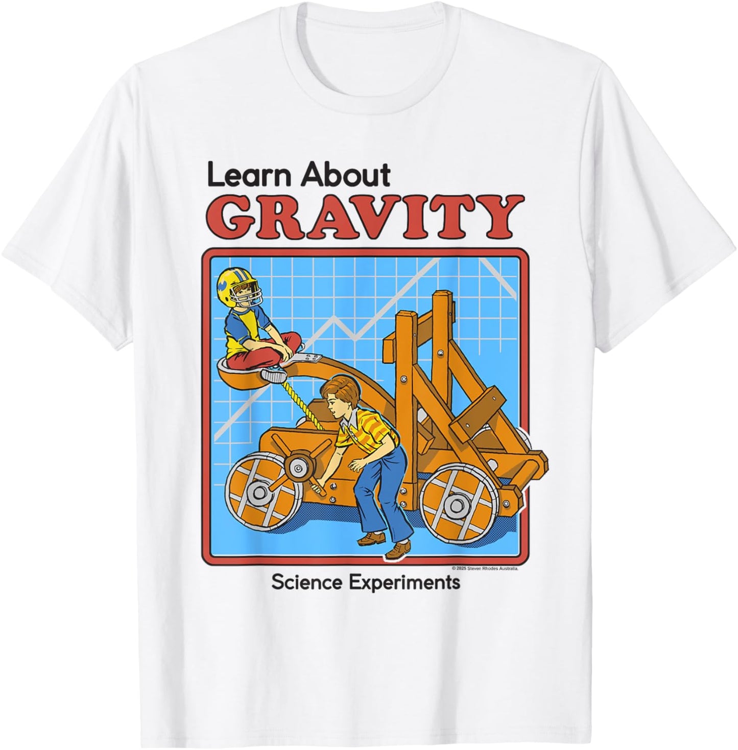 Learn About Gravity Sarcastic Retro Funny Adult Humor T-Shirt - T-Shirt | White