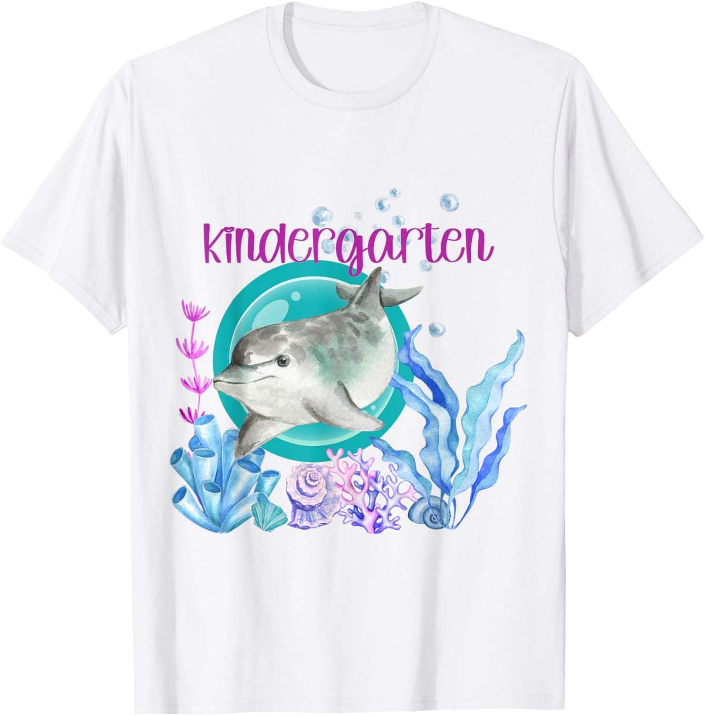 Kindergarten Teacher Dolphin Ocean Life Teaching Team Spirit T-Shirt - T-Shirt | White