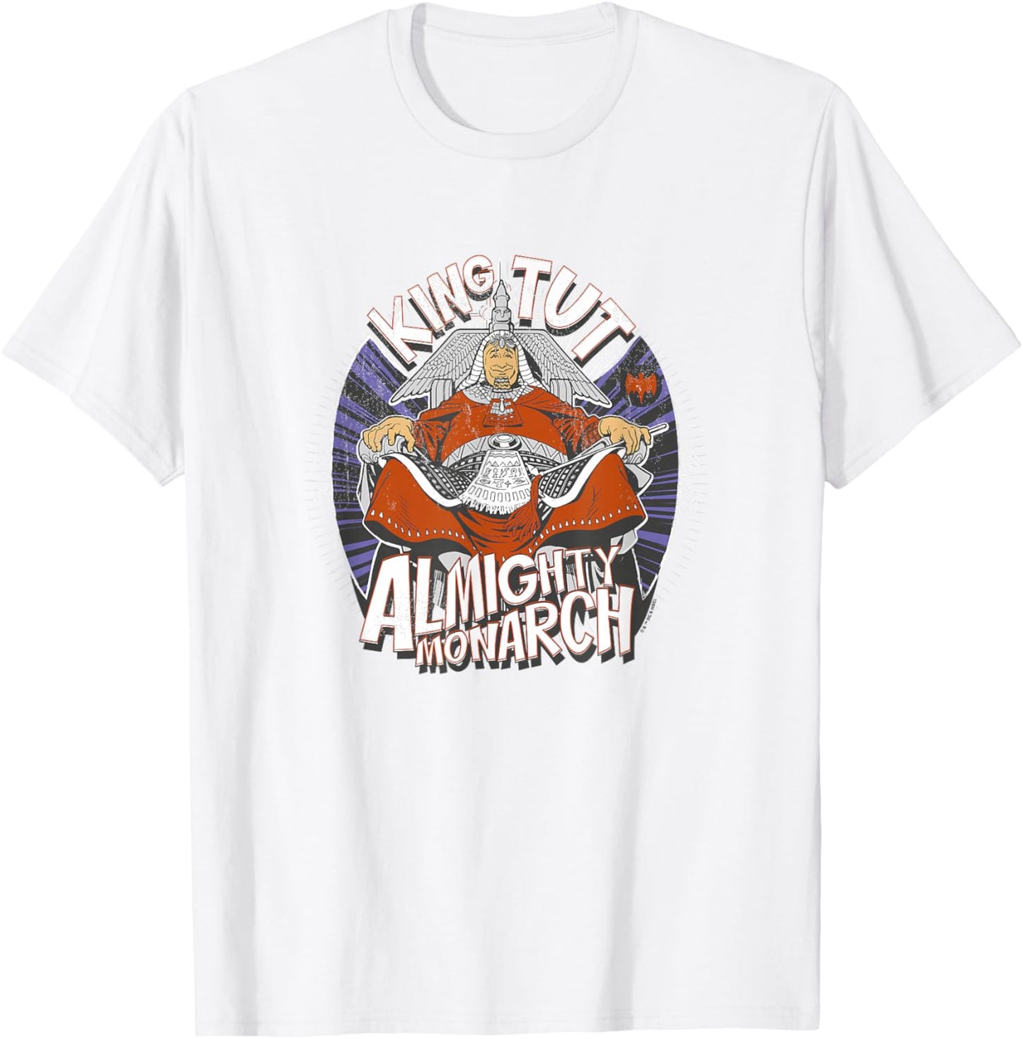 Batman King Tut Almighty Monarch Vintage Big Chest Logo T-Shirt - T-Shirt | White