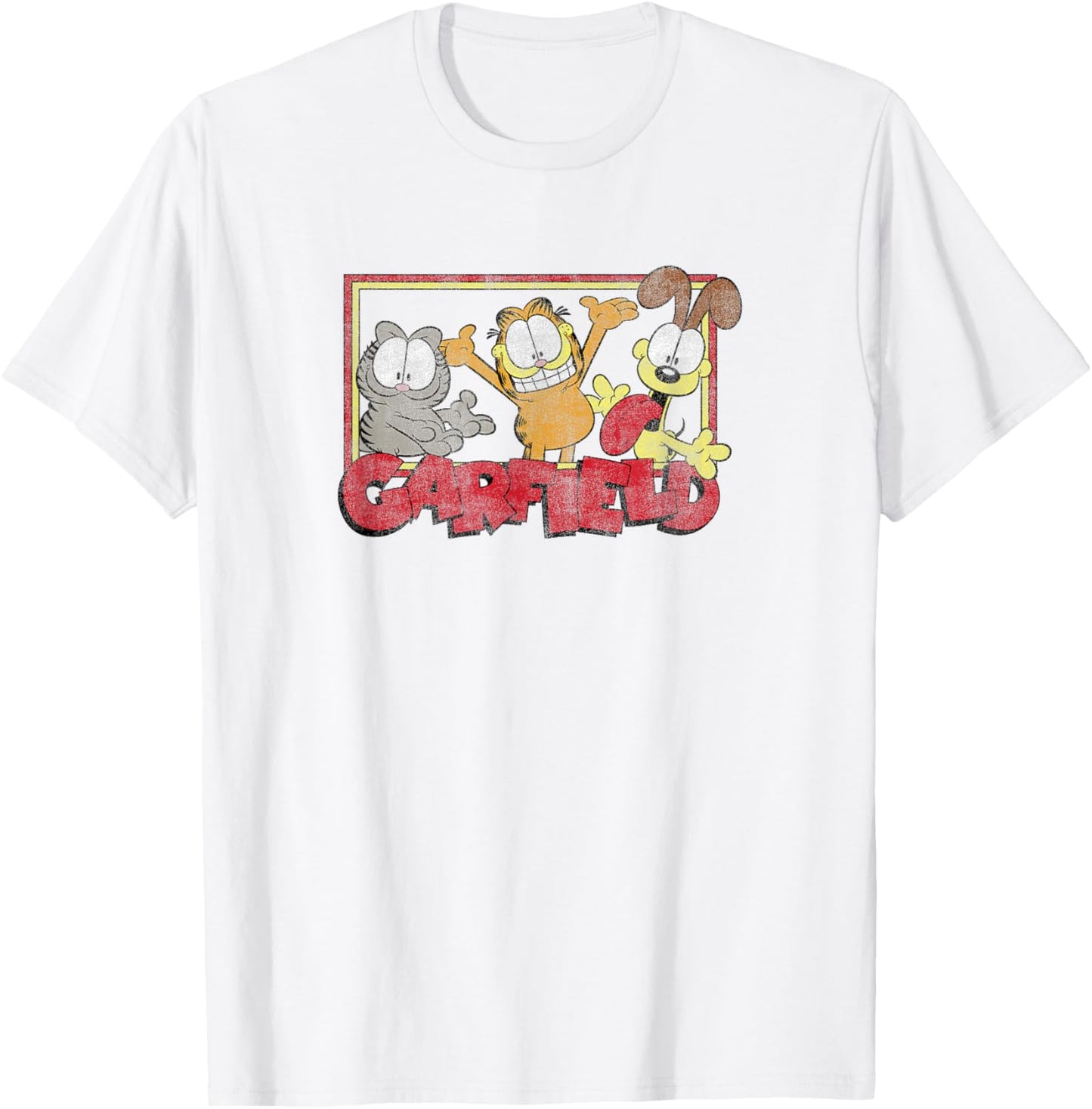Garfield Odie Garfield Nermal Group T-Shirt - T-Shirt | White