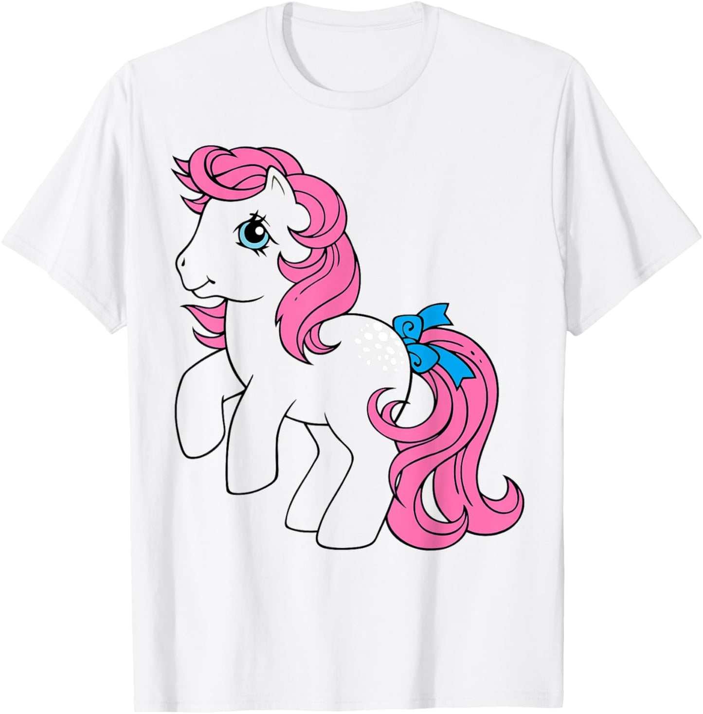 My Little Pony Vintage Cotton Candy Outline Portrait T-Shirt - T-Shirt | White