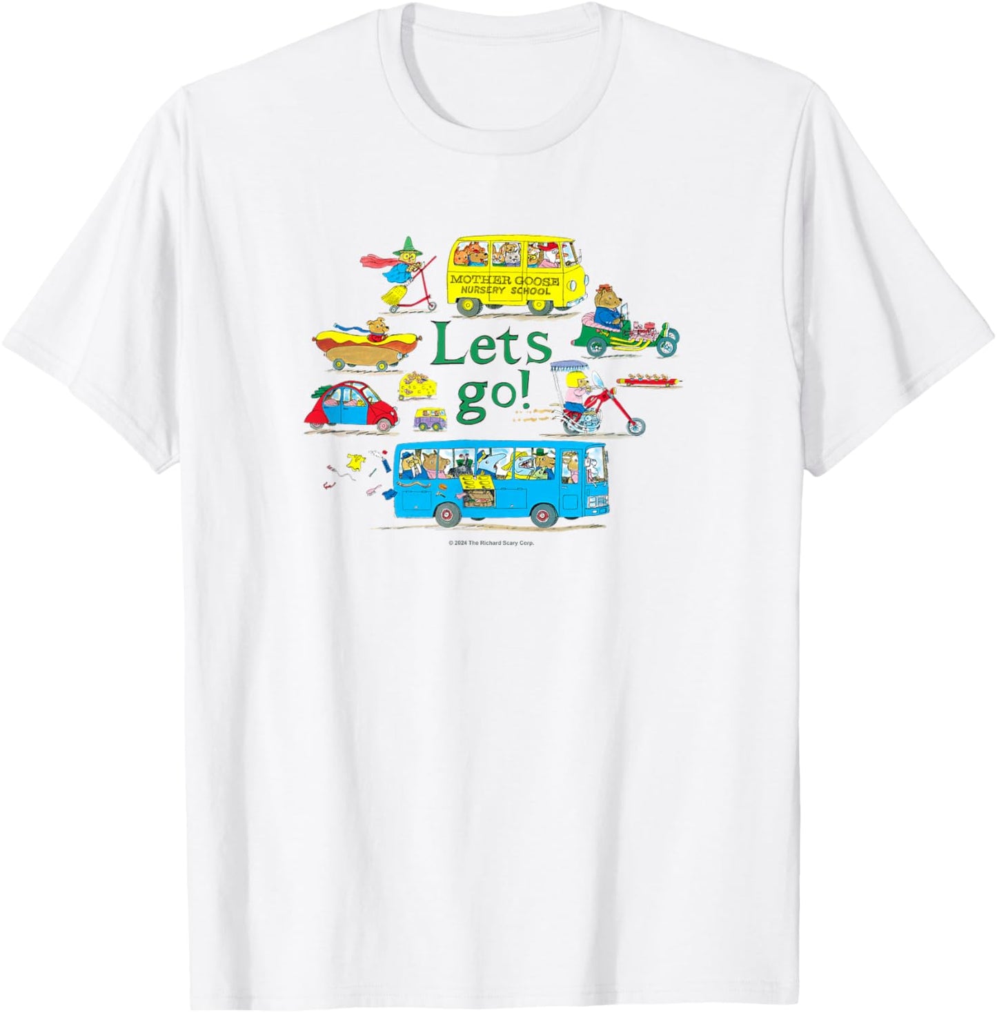 Richard Scarry Let's Go T-Shirt - T-Shirt | White