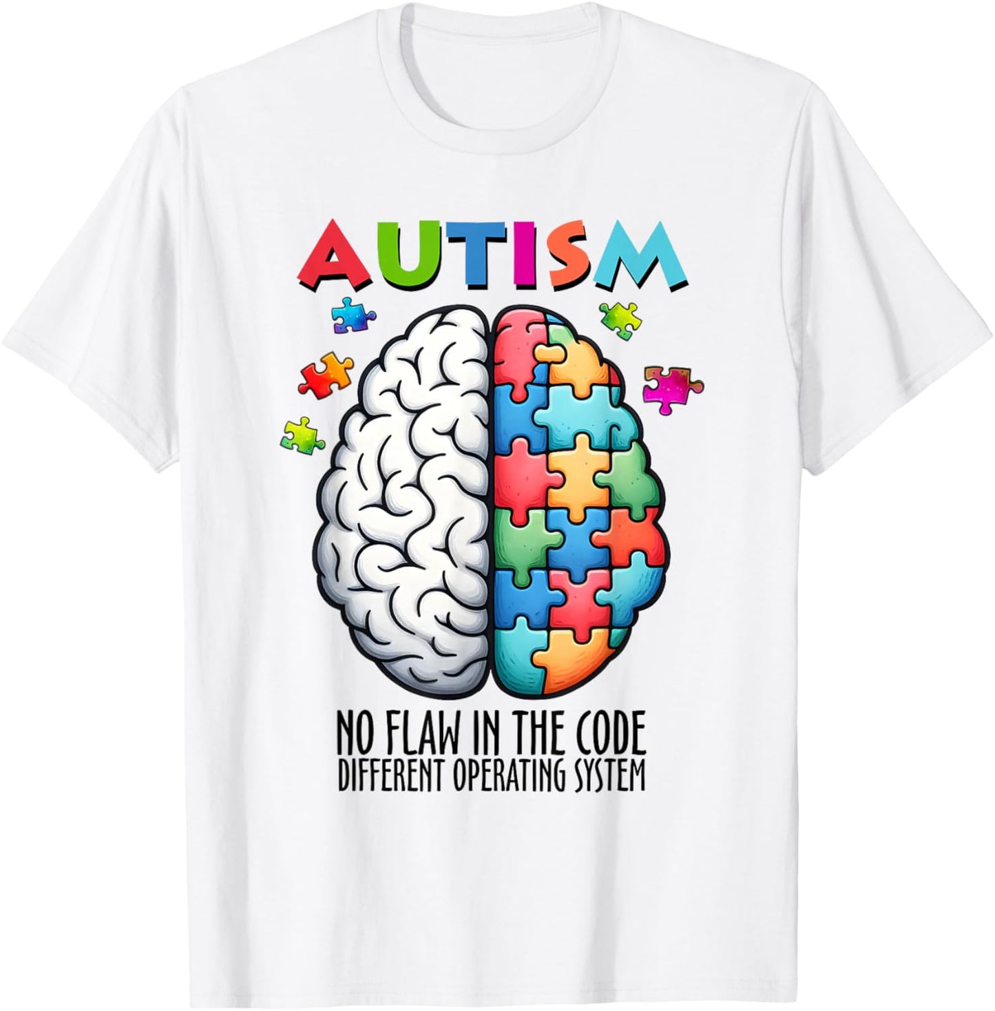 Autism Awareness Autism Support and Acceptance T-Shirt - T-Shirt | White