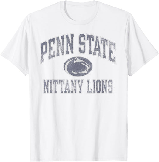 Penn State Nittany Lions Vintage Worn Gray T-Shirt - T-Shirt | White