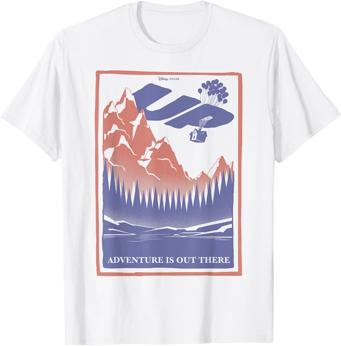 Disney Pixar Up Adventure Is Out There Poster T-Shirt - T-Shirt | White