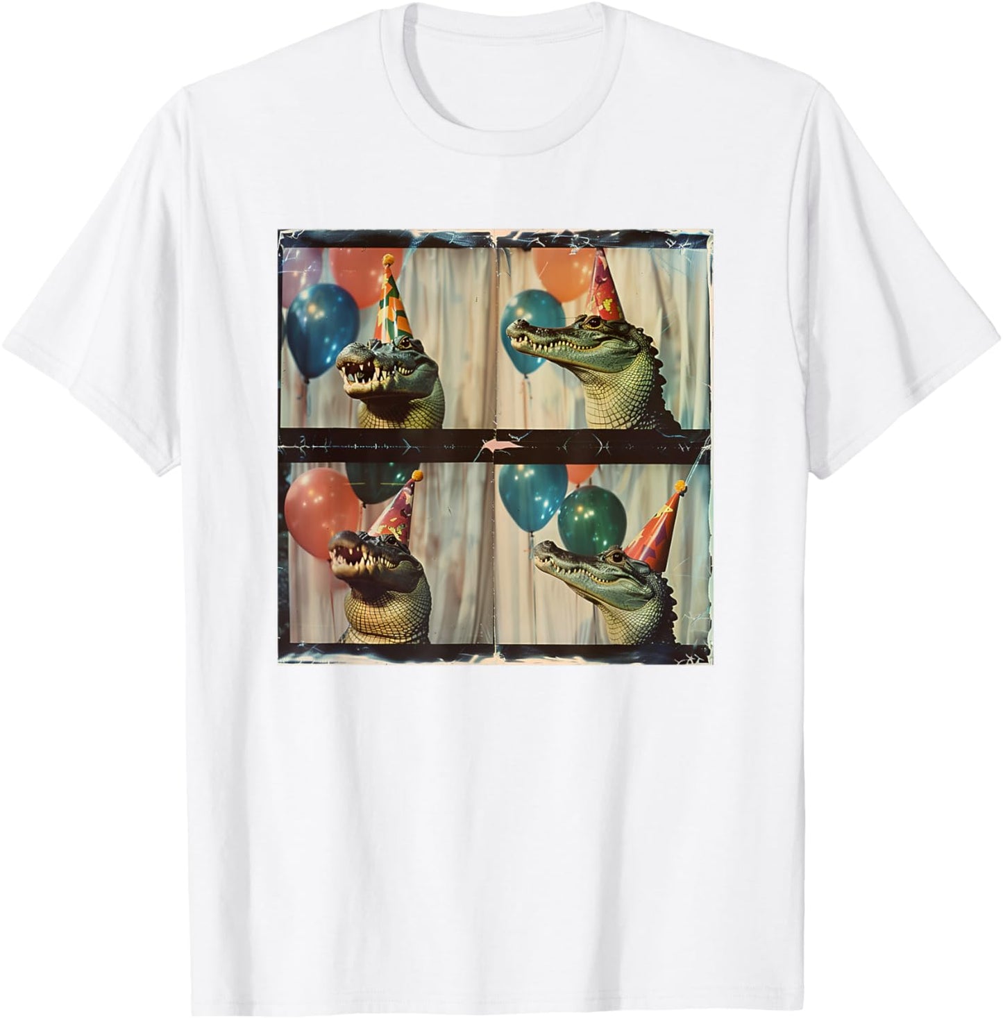 Funny Crocodile Face Alligator Croc Florida Gator Birthday T-Shirt - T-Shirt | White