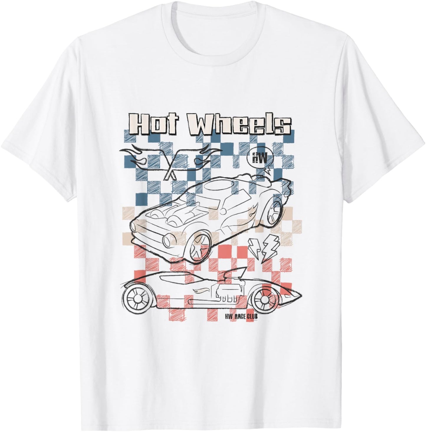 Hot Wheels - Red White and Blue T-Shirt - T-Shirt | White