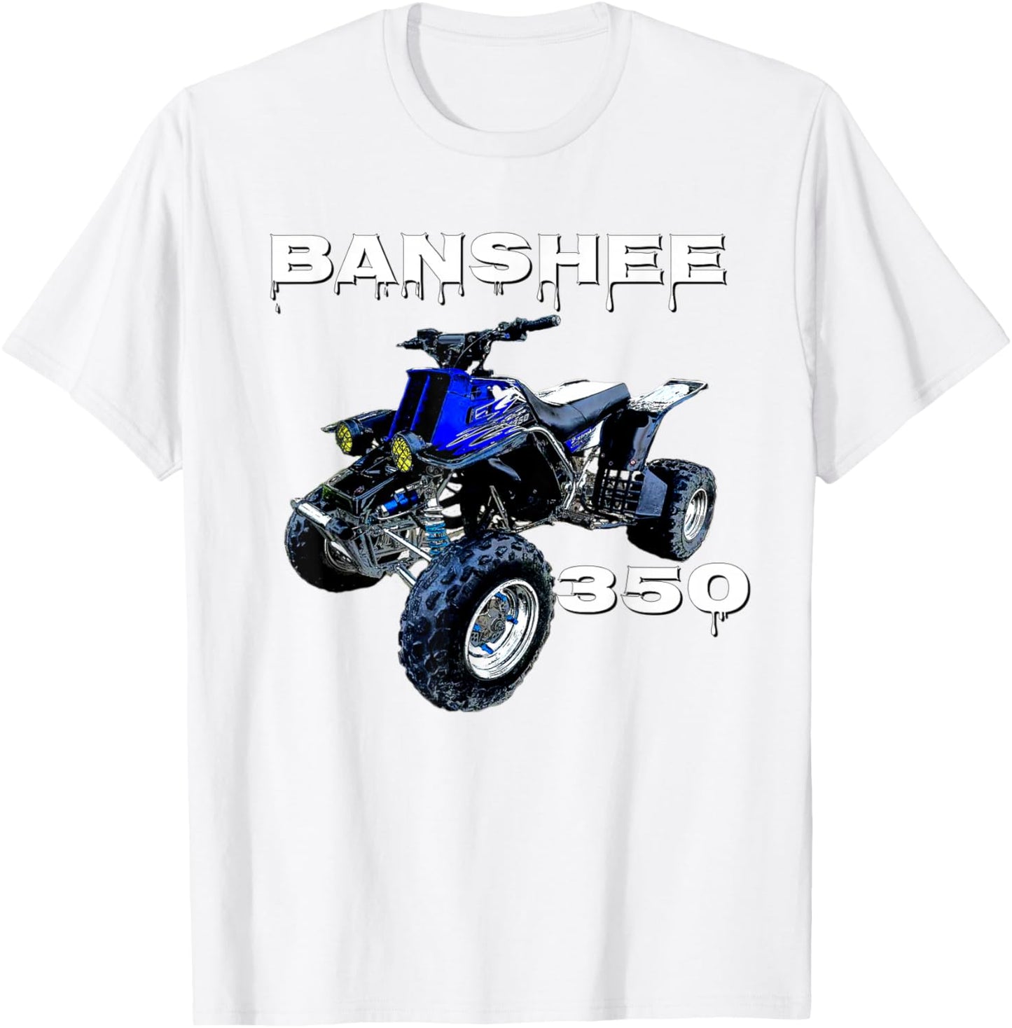 Banshee Quad, ATV, ATC, Vintage, Retro, All Terrain Vehicle T-Shirt - T-Shirt | White