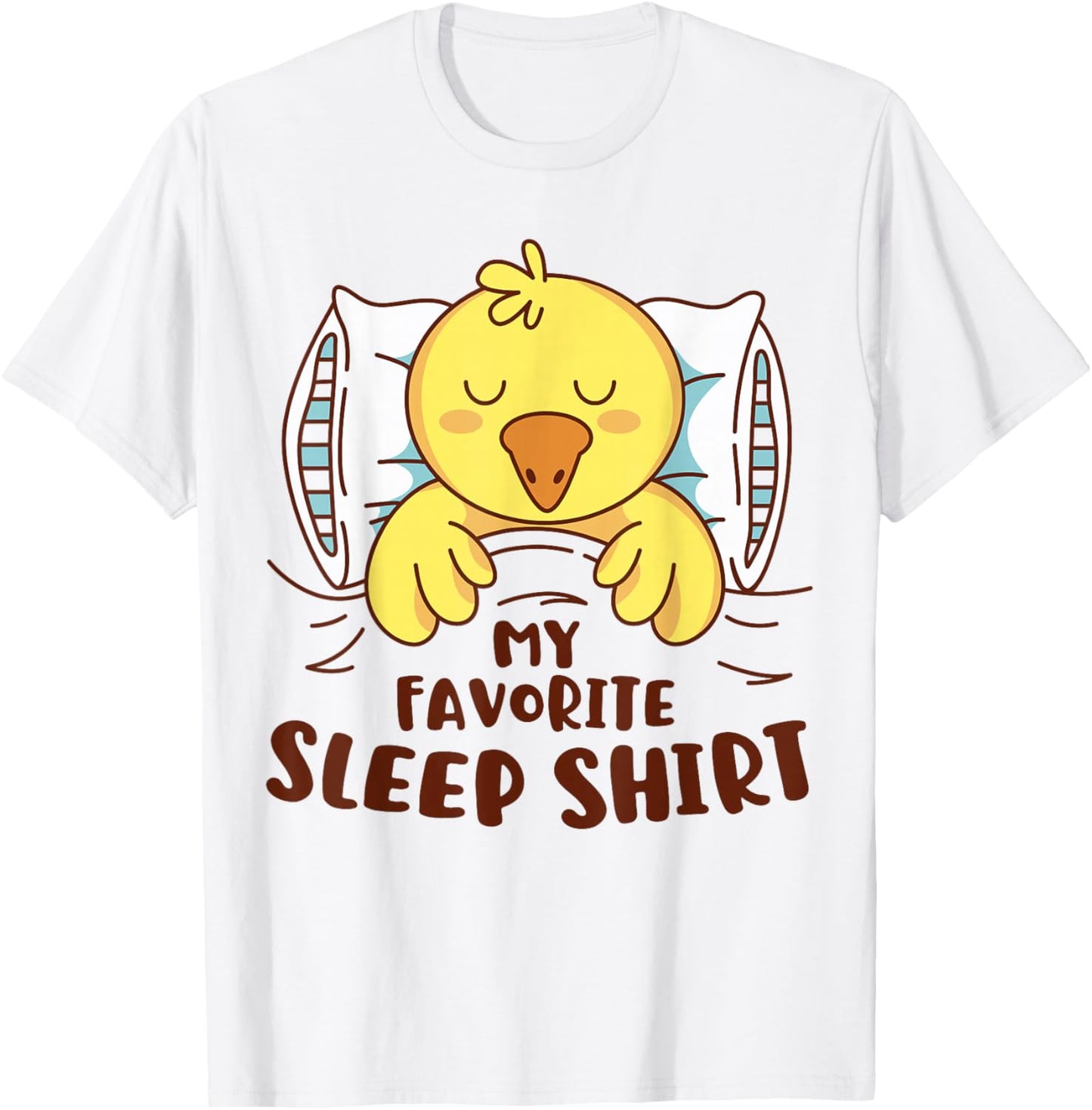 Favorite Sleep Shirt Cute Duck Sleeping Boys Girls Kids Fun T-Shirt - T-Shirt | White