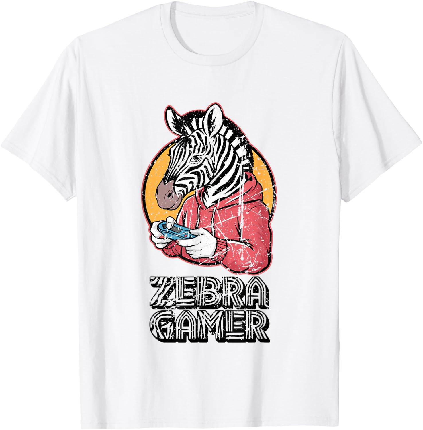 Zebra Gamer Graphic Design For Gamer Kids T-Shirt - T-Shirt | White