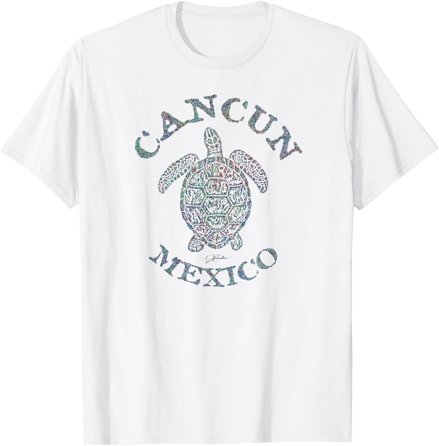 JCombs: Cancun, Mexico, Sea Turtle T-Shirt - T-Shirt | White