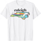 Raleigh North Carolina Outdoors Retro Nature T-Shirt - T-Shirt | White