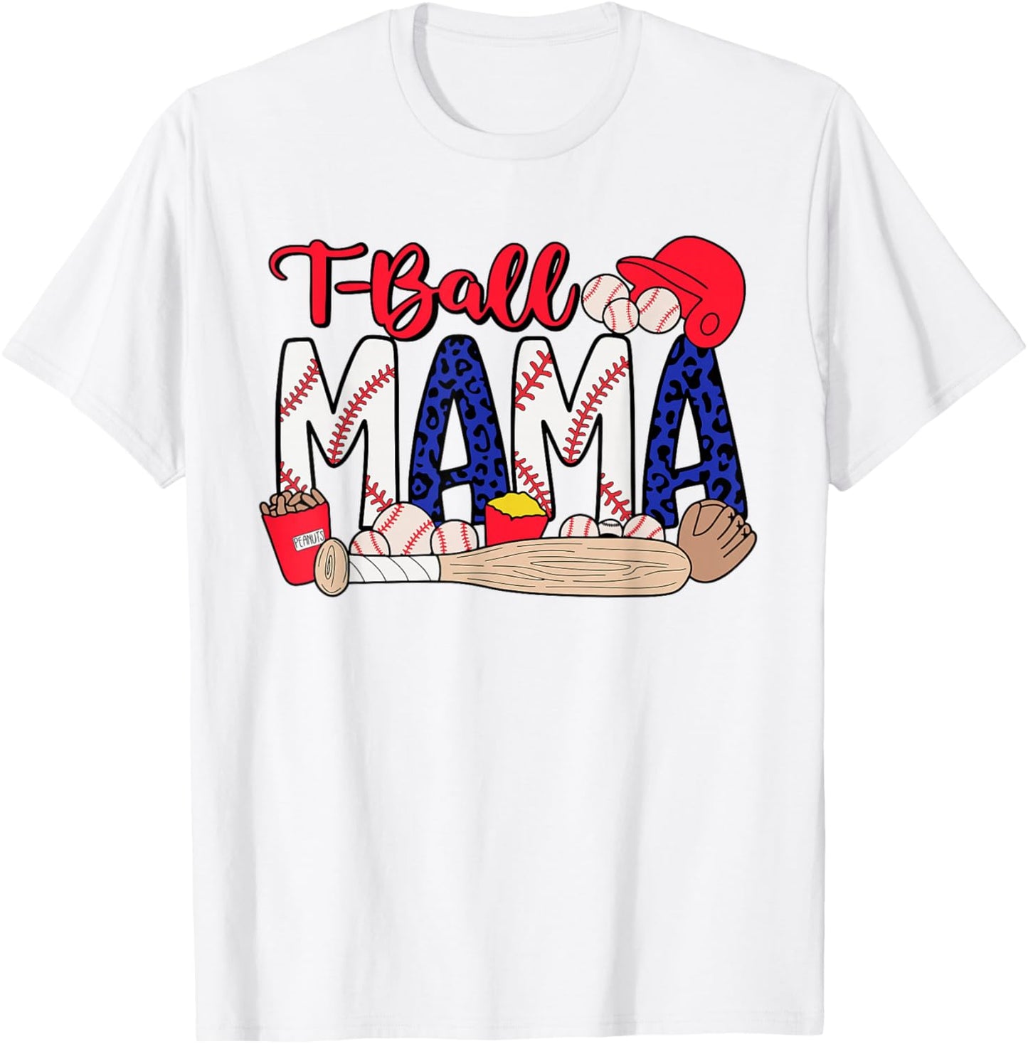 T-ball Mama Player Groovy Mama Ball Sport Mother's Day T-Shirt - T-Shirt | White
