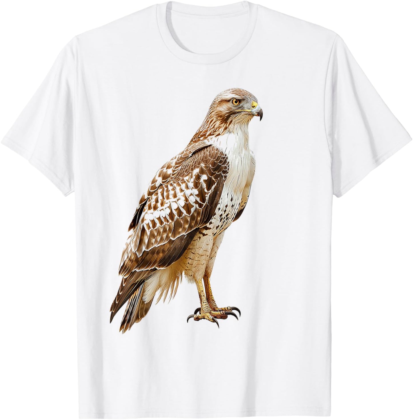 Hawk Animal Bird Graphic Art Hawk T-Shirt - T-Shirt | White