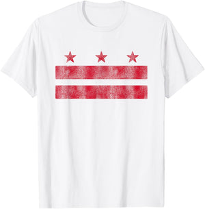 Retro Washington DC Flag District of Columbia Souvenir T-Shirt - T-Shirt | White